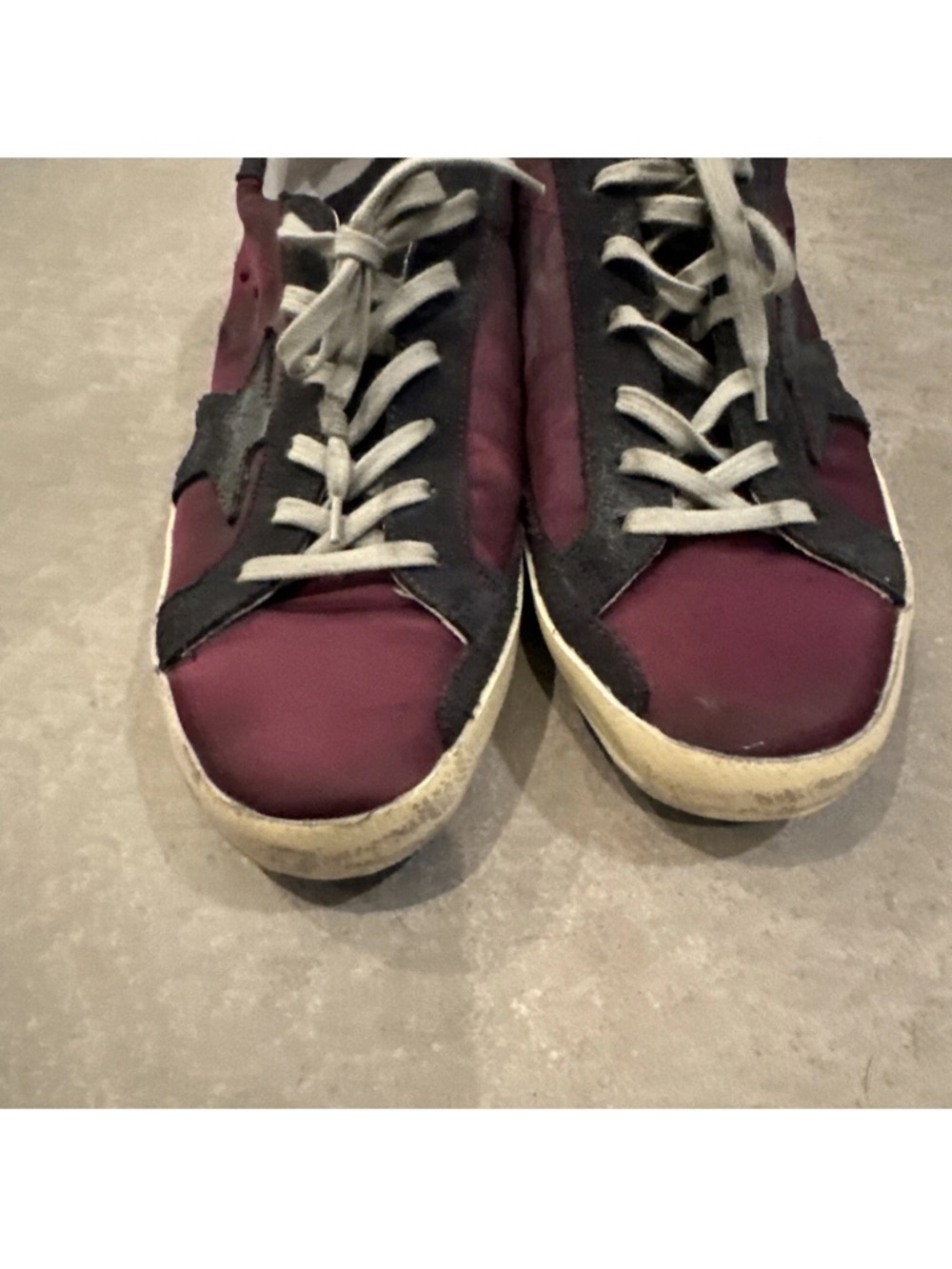 Golden Goose Burgundy And Black Low Top Sneakers Authentic Guaranteed EU39 8.5/9 - Picture 5 of 16